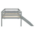 thumbnail image 6 of Twin Size Low Loft Bed with Slide, Ladder, Safety Guardrails, No Box Spring Needed,Grey, 6 of 9