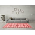 thumbnail image 3 of Ahgly Company Indoor Square Abstract Red Modern Area Rugs, 3' Square, 3 of 4
