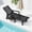 Black, variant on HDPE Patio Chaise Lounge Chair, Outdoor Reclining Pool Chair w/ Adjustable Backrest, for Patio, Deck, Backyard White