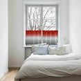 thumbnail image 6 of Red and Grey Kitchen Curtain Valance and Tiers Set Ombre Red Gray Rod Pocket Kitchen Tier & Valance Set 3 Piece Gradient Gradual Color Modern Window Curtain Valance Tier Set for Bedroom 54x24 inch, 6 of 6