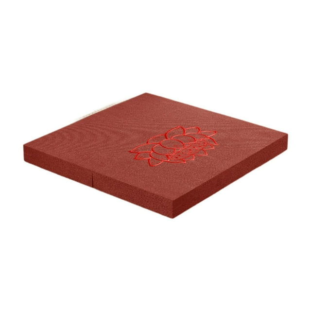 Cojín de suelo cuadrado decorativo cómodo cojín de meditación - almohada Rojo oscuro