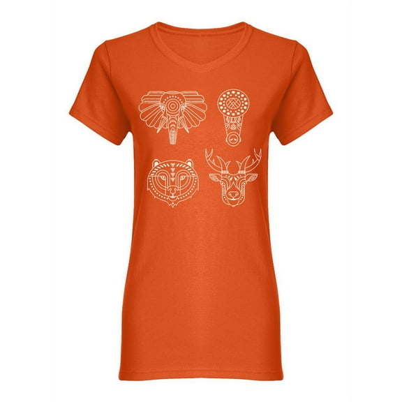 Wild Animal Portraits Shaped T-Shirt Women -Image by Shutterstock, Female XX-Large