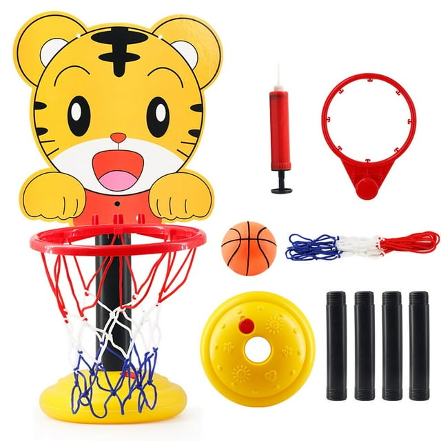 1 Ensemble de Jouets Support de Basketball Réglable avec Filets de Base Panier Stable Stimuler le Potentiel Sportif Gonfleur Petit Singe Jouets de Basketball Jouets d'Intérieur