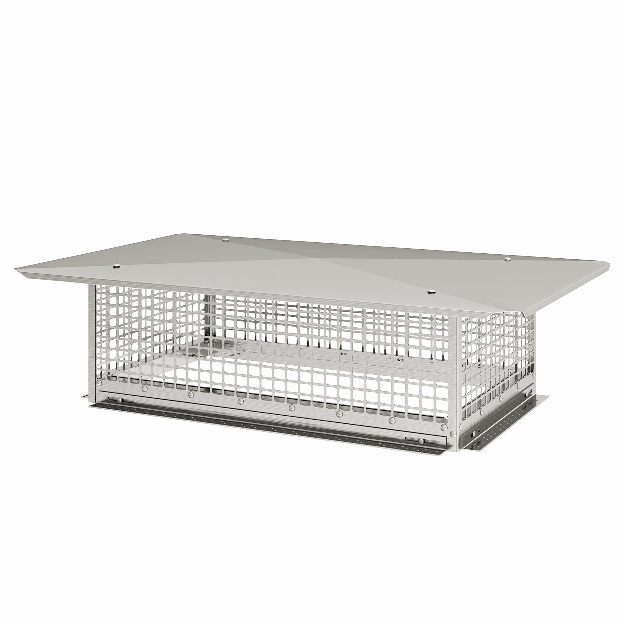 Uforic Heavy-Duty Fireplace Chimney Cap 29" x 17", Adjustable Stainless Steel Cover for Flue Protection, Improved Ventilation