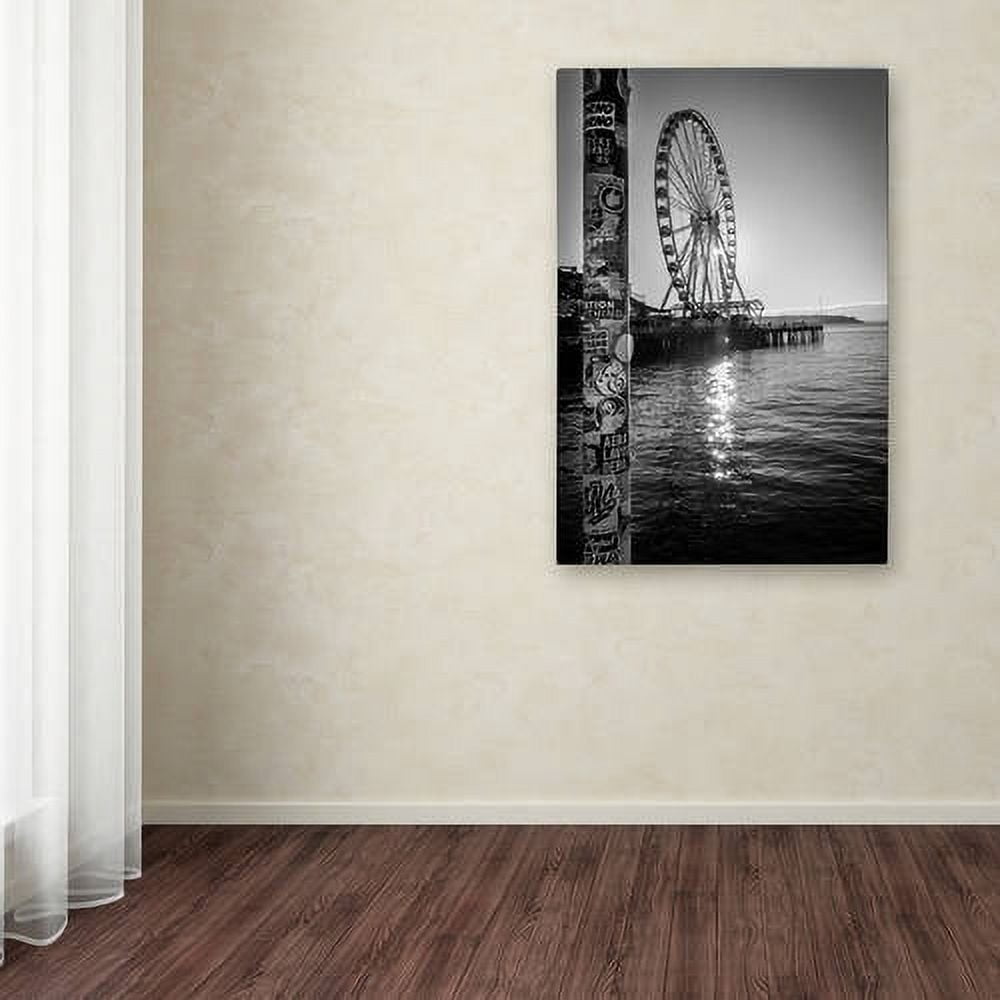Trademark Fine Art "Seattle's Waterfront" Canvas Art by Yale Gurney