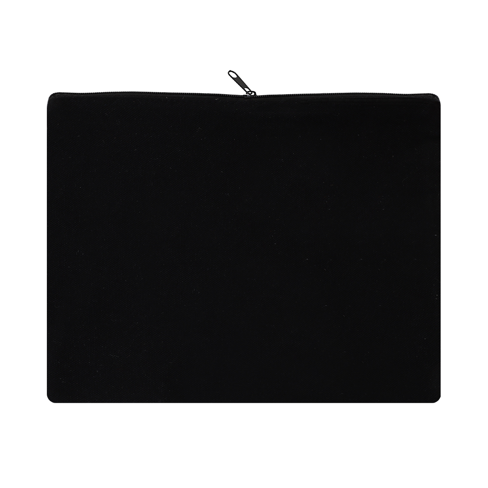 Aspire 12-Pack Black Cosmetics Bag, 9 x 6-3/4 Inches Canvas Travel Toiletry Bag
