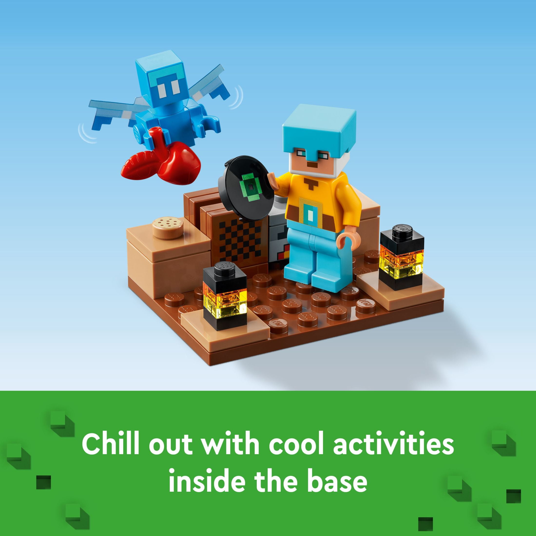 LEGO Minecraft The Sword Outpost Building Set with Creeper, Warrior, Pig & Skeleton Figures, 21244