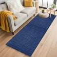 thumbnail image 3 of Runner Rug 2 x 6 Ft, Vintage Navy Blue Washable Non-Slip Floor Mat for Kitchen Hallway/Entryway, Farmhouse Retro Dark Solid Color Linen Texture Long Kitchen Runner Area Rugs for Living Room, 3 of 7