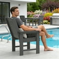 thumbnail image 4 of Fortune Candy HDPE Patio Dining Chair, for Outdoor Garden Yard, Heavy Duty 600 lbs, Gray, 4 of 9