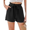 thumbnail image 2 of SHIBA-Womens Summer Shorts Casual Drawstring Elastic Bowknot Waist Lightweight Lounge Femme Short with Pockets, 2 of 4