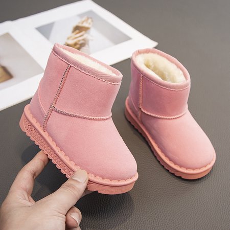 

Children‘s snow boots 2024 Winter girls‘ cotton boots warm Boys‘ short boots fleece-lined thickened medium and large children‘s cotton shoes