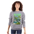 thumbnail image 3 of The Smurfs Kanji Bless the Hustle Unisex Plus Size Sweatshirt Brisco Brands 5X, 3 of 5