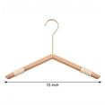 thumbnail image 6 of Unique Bargains 2Pcs Wood Nonslip Rope Durable Hangers Gold, 6 of 6