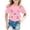 Pink, variant on Little Girl Shirts Graphic T-Shirts Crewneck Back To School T Shirt Fashion Cool Holidays Tops Preppy Tee for Boys & Girls, 3-4 Years, Pink