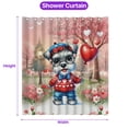 thumbnail image 5 of Happy Valentine’s Day Adorable Schnauzer Puppy Holding Heart Balloon Shower Curtain Miniature Schnauzer Dog Lover Waterproof Bathroom Bathtub Curtain - 00030, 5 of 5