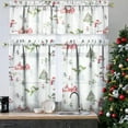thumbnail image 4 of Winter Kitchen Curtains Valances 3 Piece Set,Christmas Snowman Xmas Tree Rod Pocket Short Kitchen Tier Curtain Over Sink Window,Farmhouse Cafe Curtains for Kitchen Holiday Decor 36 Inch, 4 of 6