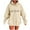 Beige, variant on Makaor Women Hoodies Graphic Tunic Sweatshirt with Pockets Fleece Long Sleeve Pullover Oversized Drawstring Tops