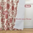 thumbnail image 2 of DriftAway Linen Floral Paisley Red Blackout Curtains for Living Room Bedroom 84 Inch Length 2 Panels Lined Back Tab Rod Pocket Window Drapes Thermal Farmhouse Country Jacobean Curtains, 2 of 8