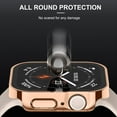thumbnail image 2 of 2 Pack Hard Case Compatible with Apple Watch 40mm Series 6 SE Series 5 Series 4 with Tempered Glass Screen Protector, Rosegold/Clear Ultra-Thin Durable Waterproof Protective Cover for iWatch, 2 of 5
