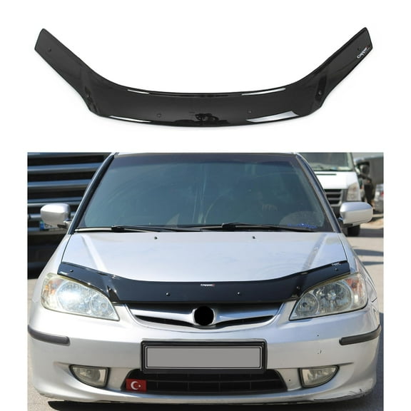 BMY Hood Deflector / Front Bug Shield Compatible for Honda Civic 7 2001-2005 Hood Guard Bonnet Protector