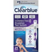 Clearblue Connected Ovulation Test System Featuring Bluetooth connectivity and Advanced Ovulation Tests with Digital Results, 25 Ovulation Tests