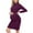 Maroon, variant on Long Sleeve Knit Maternity Dress Clothes for Women Ruched Bodycon Dress Pregnancy Clothes