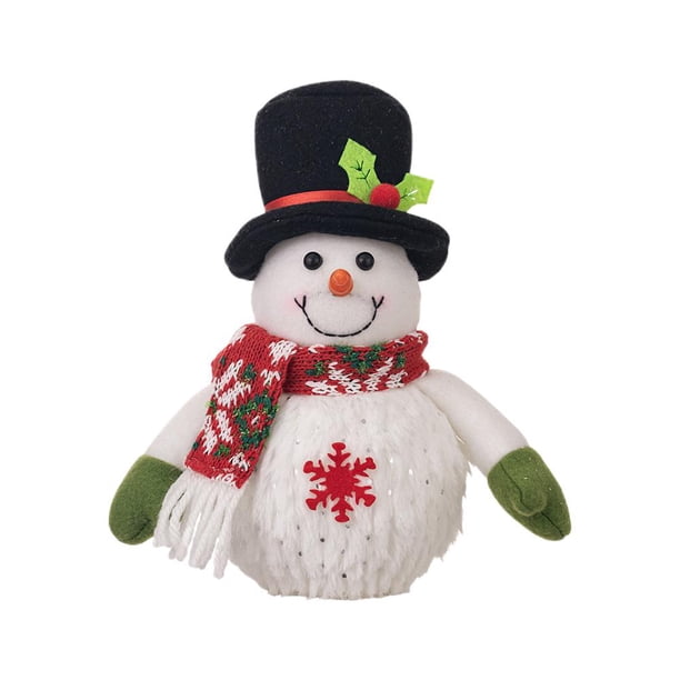 CAIROYAR Figura de muñeco de nieve navideño, adorno luminoso, contiene botón X7S3