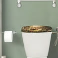 thumbnail image 2 of ZIATUBLE Rooster Daisy Toilet Top Cover Stretchy Toilet Tank Cover Protector Toilet Bowl Tank Covers for Bathroom 2 Piece Stretchable Toilet Lid Cover Toilet Lid Dust Cover Decor Accessories, 2 of 5