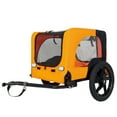 thumbnail image 6 of Outdoor Heavy Duty Collapsible Pet Bike Trailer with 16-Inch All-Terrain Wheels & Universal Hitch – Foldable Dog/Cargo Carrier Cart for Bicycles, black+orange, 6 of 22