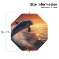 thumbnail image 2 of Vsdgher Sunset Dancing Dolphin Leather Coasters for Drinks, Durable Drink Coasters 4 Set for Tabletop Protection, Luxurious Home Décor and Housewarming Gift ( {designName})Octagon, 2 of 6