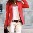 thumbnail image 1 of Trajes de chaqueta de mujer Blazers de negocios de manga larga Color sólido Cuello en V Traje diario FLhrweasw Para estrenar, 1 of 9