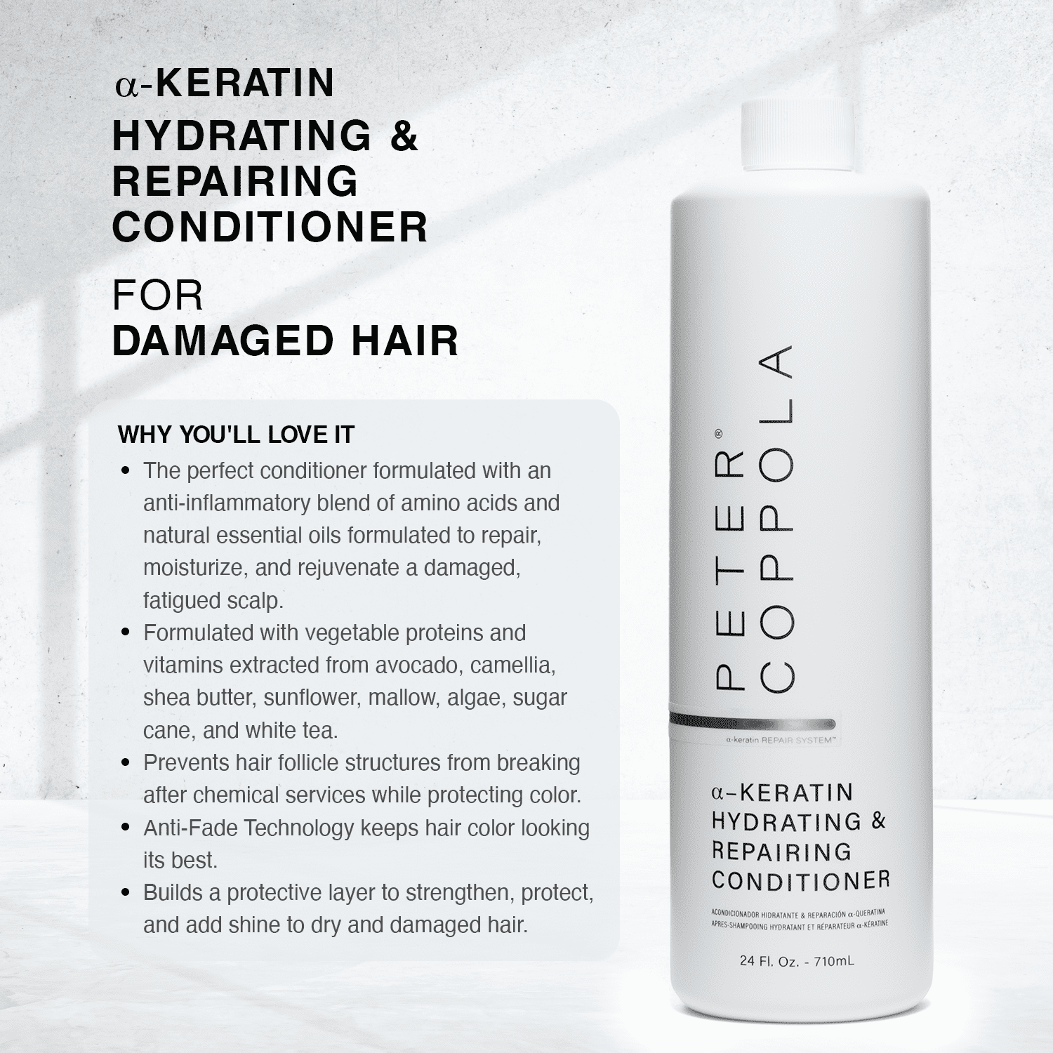 Peter Coppola a-Keratin Hydrating & Repairing Conditioner, 24 Oz.