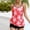 Pink-24, variant on LIBRCLO Womens Tankini Swimsuits 2 Piece Two Thin Straps Printed Camisole Bathing Suits Backless Summer Beach Swimsuits
