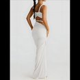 thumbnail image 4 of Conjunto de 2 Piezas para Mujer, Sexy, , de Verano, con Top Fruncido y Espalda Descubierta, y Falda con Aberturas, Vestido de Noche. S, 4 of 8