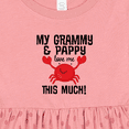 thumbnail image 4 of Inktastic Grammy and Pappy Love Me Girls Baby Dress, 4 of 5