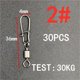 thumbnail image 1 of Conector de pesca giratorio de acero inoxidable, Pin de enclavamiento, señuelo de anzuelo, accesorios de pesca, 30 unidades por lote, 1 of 4