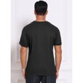 thumbnail image 3 of DARING DIVA Men's Waffle Fabric Classic Crew Neck Raglan Short Sleeves L Black, 3 of 7