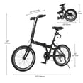 thumbnail image 5 of Uforic 20" Folding Bike, 7-Speed Portable Bicycle for Adults, Ideal for Commuting & Fitness, Black, 5 of 6