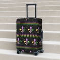 thumbnail image 2 of Lsque Mardi Gras Fleur de Lis Printed Luggage Cover, Travel Luggage Protector,Scratch and Dirt Resistant, Fits 18-32 Inch Luggage - Small, 2 of 9