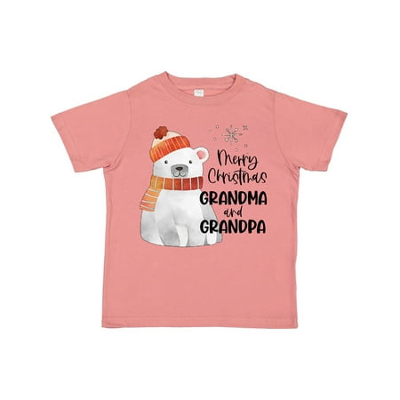 

Inktastic Merry Christmas Grandma and Grandpa Cute Polar Bear Gift Toddler Boy or Toddler Girl T-Shirt