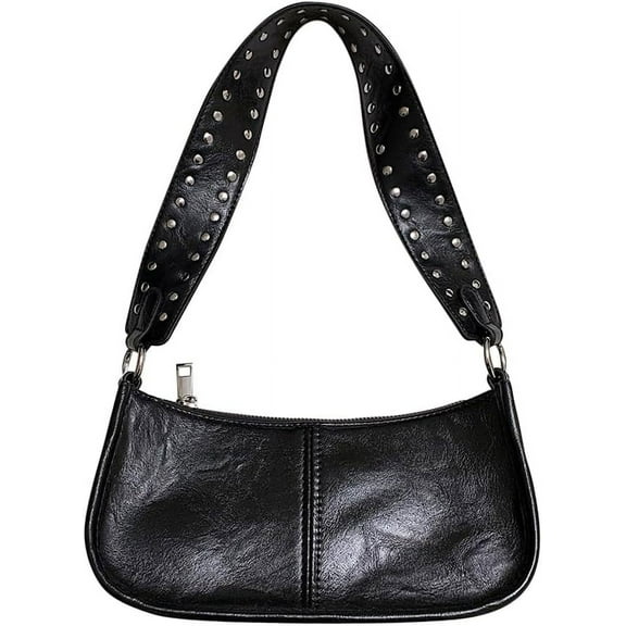 Red Shoulder Bag Y2k Purse for Women Trendy Leather Handbag 90s Clutch Purse Top Handle Satchel Retro Crossbody Bag