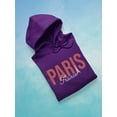 thumbnail image 3 of Paris France Nude Pink Lettering Hoodie Men -Image by Shutterstock, Male XX-Large, 3 of 4