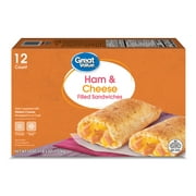 Great Value Ham & Cheese Filled Sandwiches, 12 Count (Frozen)