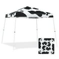 thumbnail image 3 of EAGLE PEAK 10x10 Slant Leg Pop Up Canopy Tent Easy One Person Setup Instant Outdoor Beach Canopy Folding Portable Sports Shelter 10x10 Base 8x8 Top(Cow Print), 3 of 9