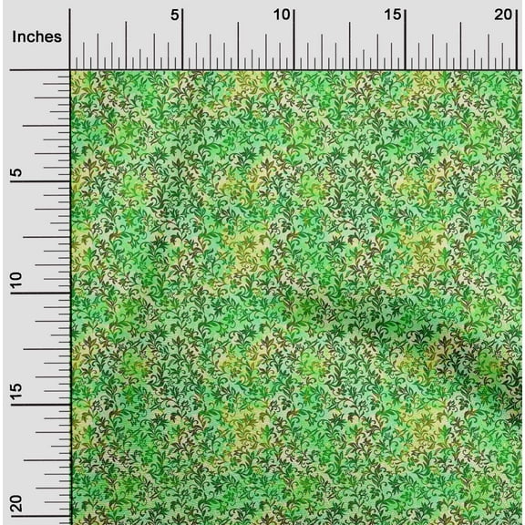oneOone Polyester Lycra Green Fabric Batik Sewing Craft Projects Fabric Prints By Yard 56 Inch Wide - VK