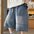 thumbnail image 4 of Bovxnpu Boys Denim Shorts Jean Shorts Kids Jorts Boys Loose Denim Cargo Shorts Casual Summer Outdoor Kids Shorts, 4 of 8