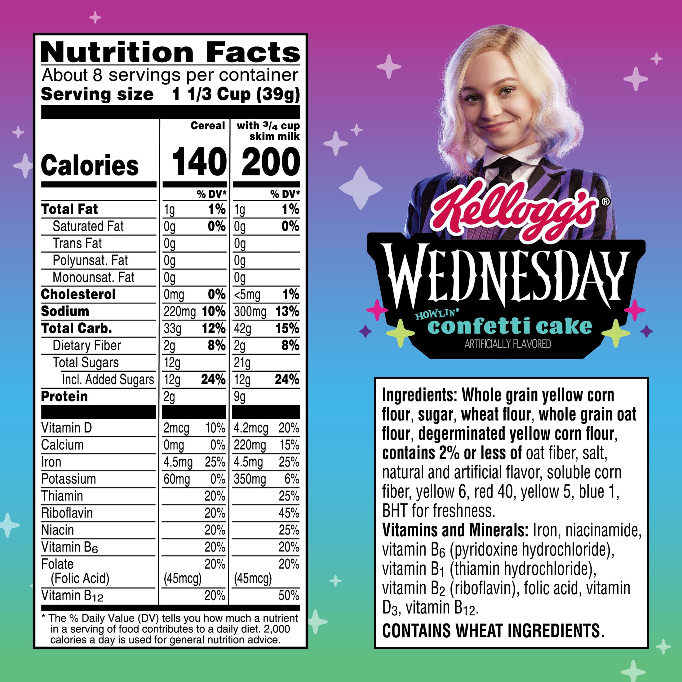 Kellogg's Howlin' Confetti Cake Cereal, Breakfast Food, 11.3 oz