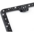 thumbnail image 5 of 2 Pack Black Bling License Plate Frames for Women, Sparkly Rhinestone Diamond License Plate Frame Glitter Bedazzled Car License Plate Cover Holder, 5 of 6