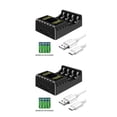 thumbnail image 1 of Yuarrent Estación de Cargadores de pantalla LCD recargables de seguridad 4 Suministros de accesorios de alimentación multifuncionales de alto negro 2Conjunto, 1 of 6