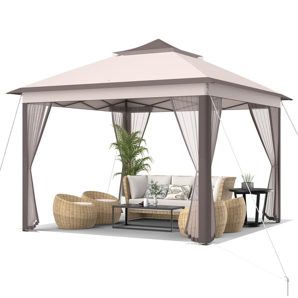 テント・タープ StoreY. Costway 2-Tier Pop-Up Gazebo Tent for Resort Patio Furniture